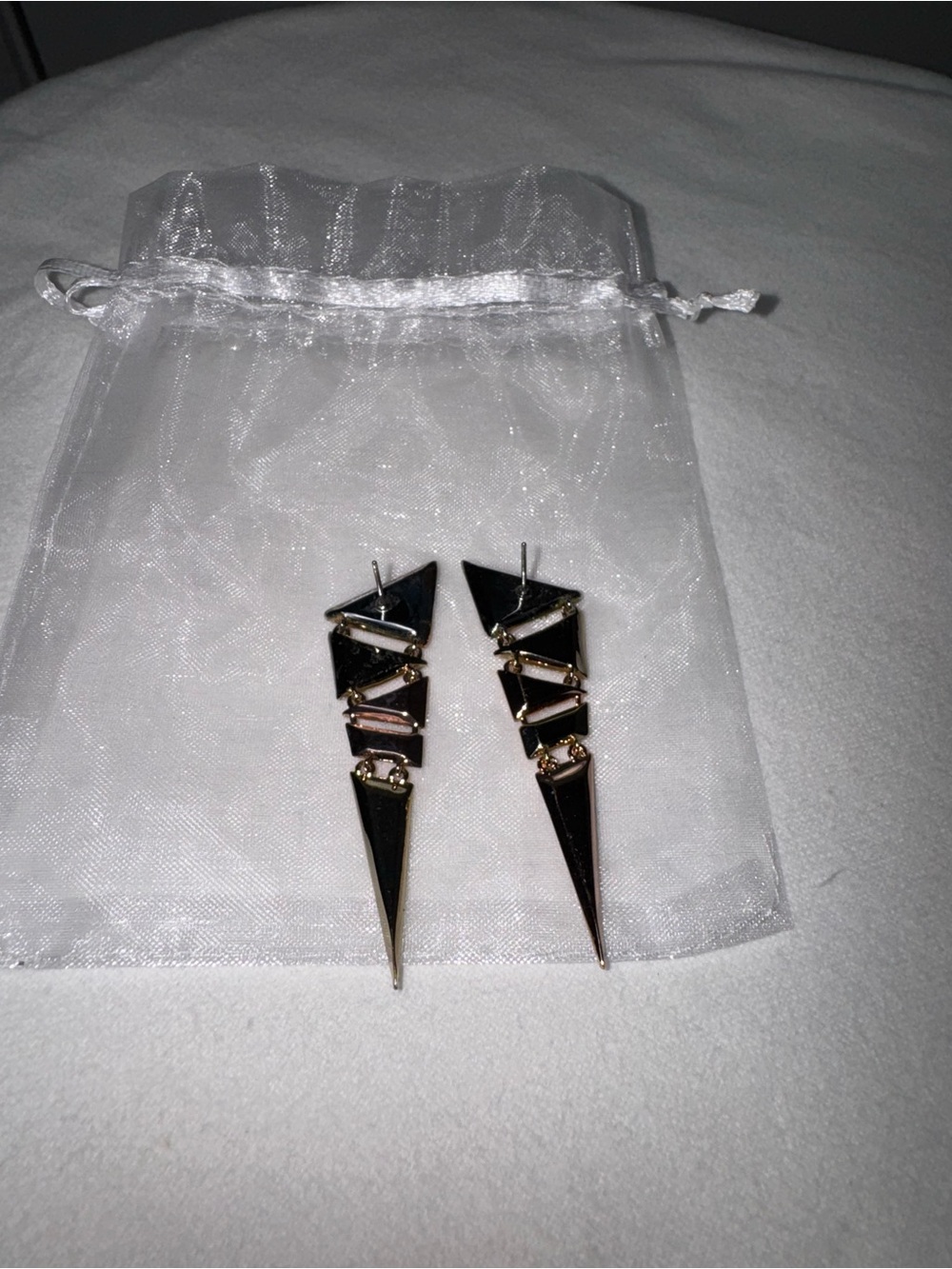Alexis Bittar Articulated Triangle Drop Crystal Earrings/OS - Picture 4 of 6